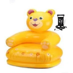 ustar (USA*BN19) PREMIUM QULAITY FOR YOURS KIDS STARS ,AGE 0-5YEARS PRIMIUM WORLD FAMUS TEDDY ANIMAL SHAPE INFLATABLE AIR CHAIR(HAWA WALI KURSI) WITH THREE VALVE HEAVY DUTY MANUAL AIR PUMP.BEST SELLER ,PEOPLE CHOICE GIFT FOR KIDS AGE 0- 5 YEARS KIDS AND BABY TEDDY ANIMAL CHAIR, COMFIRTABLE AND ENJOYBLE ,LIKES AND LOVED BY YOURS KIDS AND BABIES. BEST GIFT FOR YOUR GROWING KIDS. Inflatable Sofa/ Chair, Inflatable Toy Pump image 1