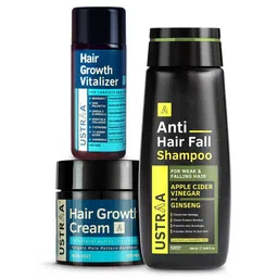 Ustraa Hair Growth Kit - Anti Hairfall Shampoo 250ml, Hair Growth Vitalizer & Cream Combo,  3 Piece(s)/Pack  Hair Growth -picture-27