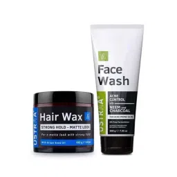 Ustraa Hair Wax Matte Look & Neem & Charcoal Face Wash-picture-23