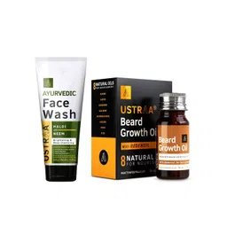 Ustraa Men Set of Redensyl Beard Growth Oil & Ayurvedic Haldi & Neem Face Wash-picture-16