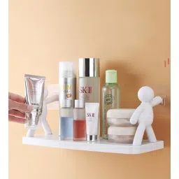 utility jet Acrylic White Adhesive Wall Shelf-picture-11