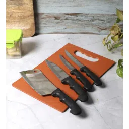 utility jet Stainless Steel 4 Pcs Knife Sets with Plastic Chopping Board-picture-15