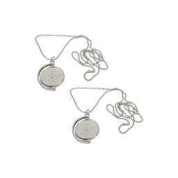 Utkarsh Silver-Plated Circular Pendants with Chains-picture-30