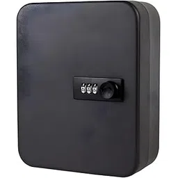 UTRIORIX Lock Box for Storage, Steel Security Locking Key Organizer, Wall Mounted Key Cabinet with 20 Key Hooks and Tags, and Key Management Cabinet (Black)-picture-16