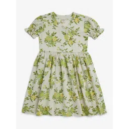 Utsa Kids by Westside Off-White Floral Fit-and-Flare Cotton-Blend Dress-picture-38