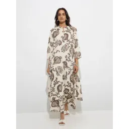 Utsa by Westside Dark Grey Anar Design A-Line Kurta-image-41