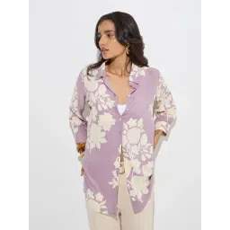 Utsa by Westside Lilac Floral Design Tunic-picture-24