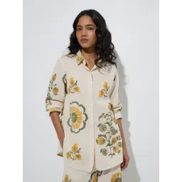 Utsa by Westside Off-White Floral Cotton-Blend Tunic-picture-42