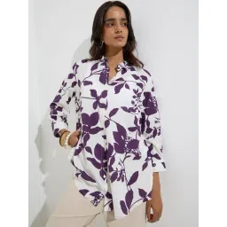 Utsa by Westside Purple Leaf Design Tunic-image-37