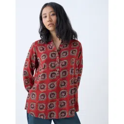 Utsa by Westside Red Botanical Printed Tunic-picture-20