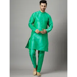 Utsav Fashion Men Dyed Regular Kurta with Pyjamas-picture-18