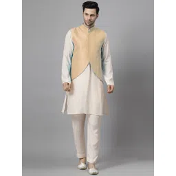 Utsav Fashion Men High Slit Kurta with Trousers-picture-25