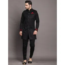 Utsav Fashion Self-Design Sherwani Set-picture-39