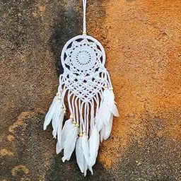 UVID Art and Craft Supplies Feather Dream Catcher (20 inch, White)-picture-25