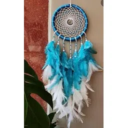 UVID Art and Craft Supplies Feather Dream Catcher (25 inch, Blue) BZ_UVID 5inchDreamcatcherBlue-picture-38