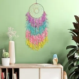 UVID Art and Craft Supplies Feather Dream Catcher (25 inch, Pink)_BZ_UVID8INCHWITHBEADS-picture-26