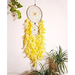 UVID Art and Craft Supplies Feather Dream Catcher (25 inch, Yellow)_BZ_UVIDTWORINGyellowDreamcatcher-318-picture-31