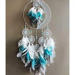 UVID ART AND CRAFT SUPPLIES Stainless Steel 7 RING BLUE DREAM CATCHER FOR HOME DECOR,WALL DECOR-picture-23