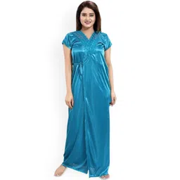UWNAQA 6-Piece Satin Maxi Nightdress-picture-13