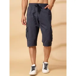 UZARUS Men Cotton Mid-Rise Regular Fit Cargo Short-picture-15