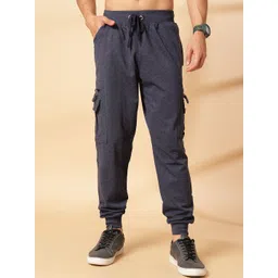 UZARUS Men Cotton Slim-Fit Mid-Rise Joggers-picture-13