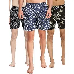 uzarus Men's Assorted Printed Boxer Shorts (Pack of 3)-picture-47