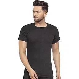 uzarus Men's Half Sleeves Solid Round Neck Thermal TOP-picture-36