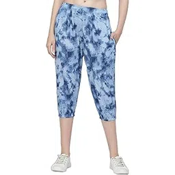 uzarus Women's Animal Print Tie-Dye Strechable Capri 3/4th Shorts-picture-41