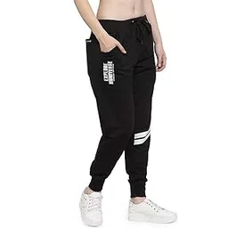 uzarus Women's Cotton Slim Fit Joggers Track Pants with 2 Zippered Pockets-picture-17