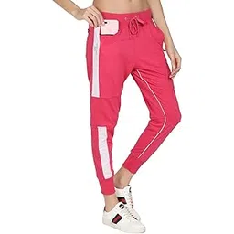 uzarus Women's Cotton Slim Fit Joggers Track Pants with 2 Zippered Pockets-picture-21