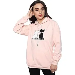 uzmano Women Fleece Printed Hoodie Winter Wear-picture-20