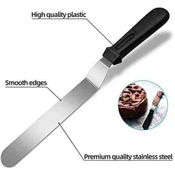 v bright Bend Cake Palette Knife 8 INCH Stainless Steel Cake Server image 2