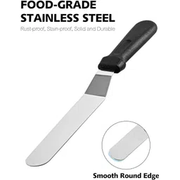 v bright Bend Cake Palette Knife 8 INCH Stainless Steel Cake Server image 3