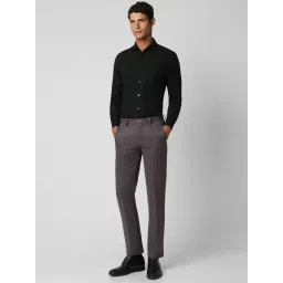 V Dot Cool Grey Skinny Fit Trousers image 5