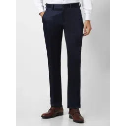 V Dot Navy Skinny Fit Trousers-picture-16