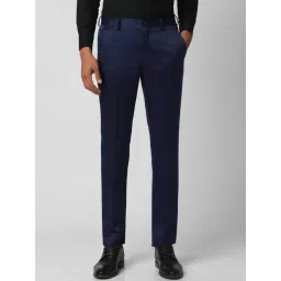 V Dot Shine Navy Skinny Fit Trousers-picture-32