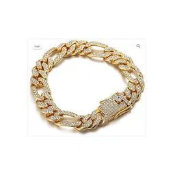 v fashion jewellery Gold-Plated Rhinestone-Studded Bracelet-picture-38