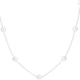 v fashion jewellery Hand made Round Shape Pearl Necklace Chain For Women and Girls -Gold-picture-40