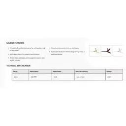 V-Guard Rotair VX Ivory 1200 mm 1 Star Ceiling Fan image 2