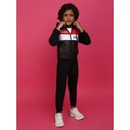 V-Mart Boys Colourblocked Hooded Neck Long Sleeve Sweatshirt With Trousers-image-27