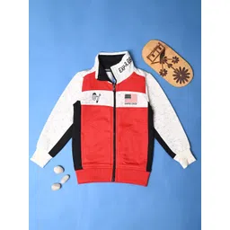 V-Mart Boys Colourblocked Mock Collar Cotton Sweatshirt-image-28