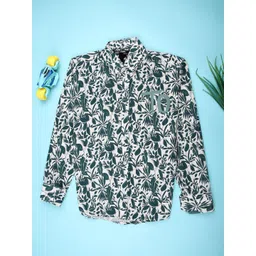 V-Mart Boys Floral Printed Spread Collar Cotton Shirt-picture-29