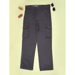 V-Mart Boys Mid Rise Regular Fit Cotton Cargos Trousers-picture-39