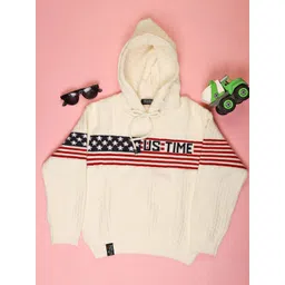 V-Mart Boys Self Design Daffodil Hood Neck Cotton Pullover-picture-48