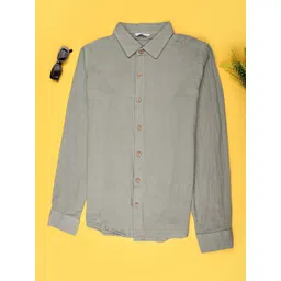 V-Mart Boys Spread Collar Cotton Regular Fit Shirt-picture-11