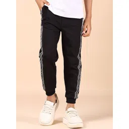 V-Mart Boys Striped & Printed Cotton Loop Knit Joggers-picture-28