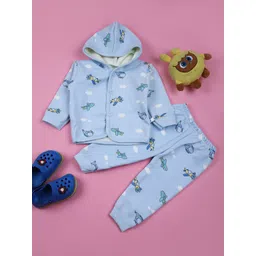 V-Mart Boys Striped Hooded Pure Cotton T-Shirt With Jogger-picture-35