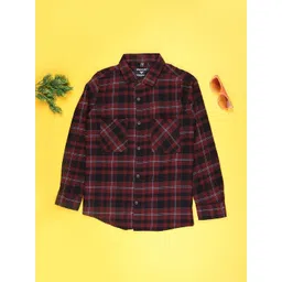 V-Mart Boys Tartan Checks Checked Casual Shirt-picture-52