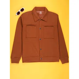 V-Mart Boys Textured Spread Collar Cotton Casual Shirt-picture-36