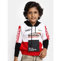 V-Mart Boys Typography Printed Hooded Long Sleeves Acrylic Pullover Sweater-picture-23